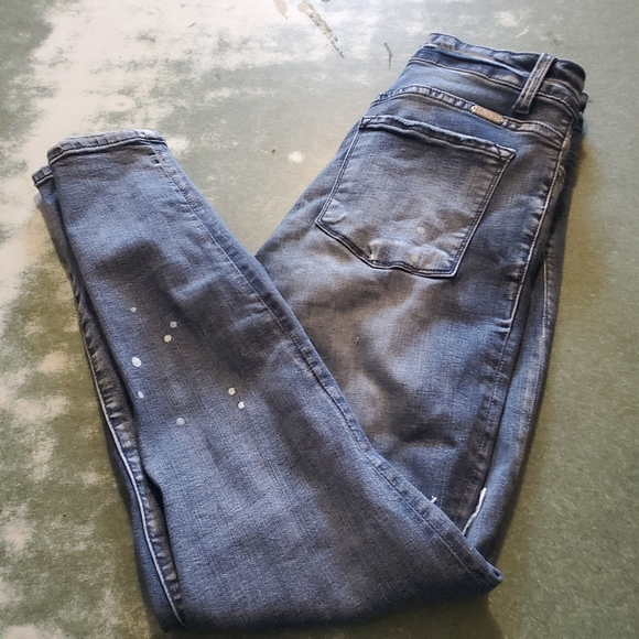 KanCan Denim - Kancan distressed high waisted paint splatter jeans sz 5/26